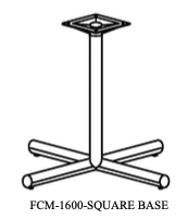 FCM-1600 SERIES PEDESTAL SQUARE BASE – FC Metal