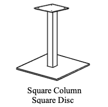 FCM-SDC-213 SERIES SQUARE DISC/COLUMN BASE